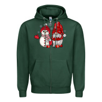 Sports Green snowman gnome Zipper Hoodie - JahusDesignShop