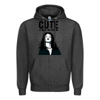 Charcoal Heather cute is what we aim for Zipper Hoodie - artisFamous
