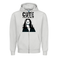Dove Grey cute is what we aim for Zipper Hoodie - artisFamous