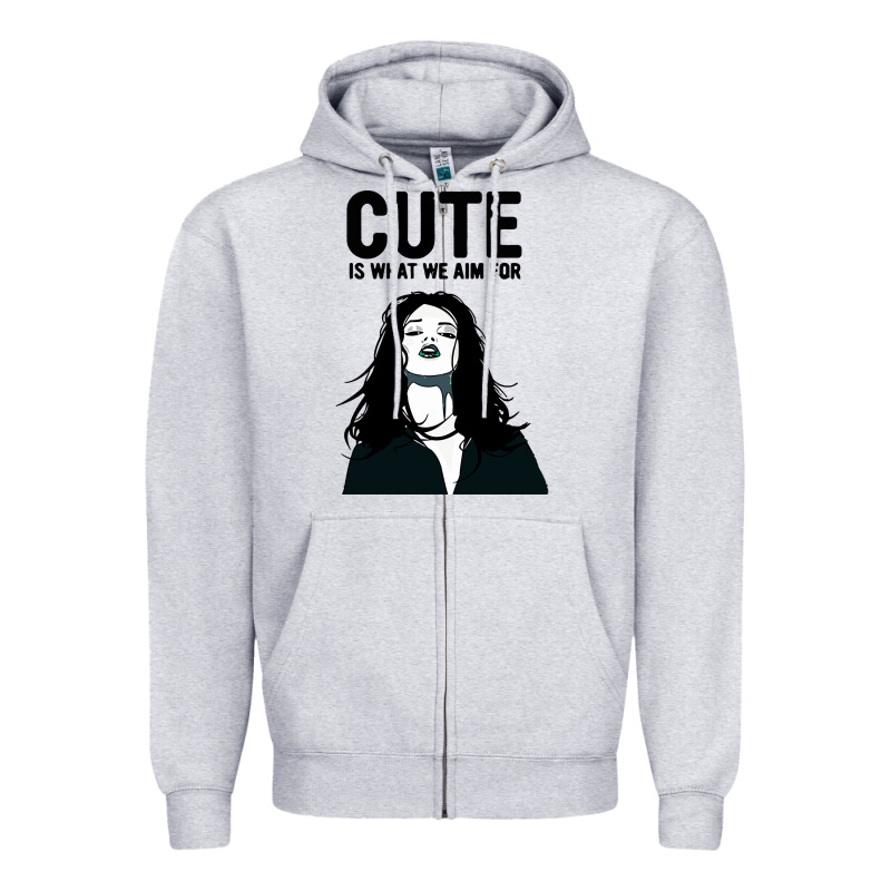 Cute Is What We Aim For Zipper Hoodie by artisFamous | Teevron