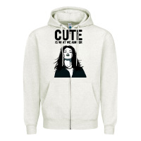 Oatmeal Heather cute is what we aim for Zipper Hoodie - artisFamous