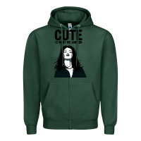 Sports Green cute is what we aim for Zipper Hoodie - artisFamous