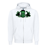 White The Frankenstein Zipper Hoodie - artisFamous