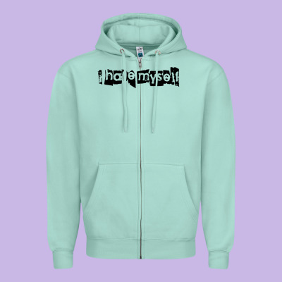 I Hate Myself Zipper Hoodie Designed By Artisfamous
