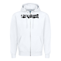 White i hate myself Zipper Hoodie - artisFamous