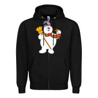 Black Frosty The Snowman New Sku Zipper Hoodie - artisFamous