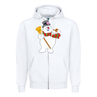 White Frosty The Snowman New Sku Zipper Hoodie - artisFamous