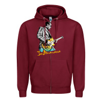 Burgundy bonamassa guitar Zipper Hoodie - artisFamous