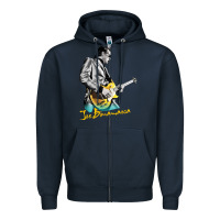 Navy bonamassa guitar Zipper Hoodie - artisFamous