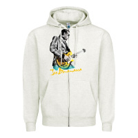 Oatmeal Heather bonamassa guitar Zipper Hoodie - artisFamous