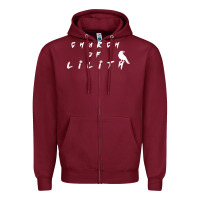 Burgundy lilith woman figure Zipper Hoodie - artisFamous