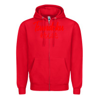 Red TSUNDOKU JAPANESE TYPOGRAPHY Zipper Hoodie - artisFamous