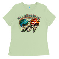 Matcha All American boy 4th of july Ladies Tee - FaDigitalArtStudio