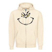 Sandshell Grinch Face Zipper Hoodie - artisFamous