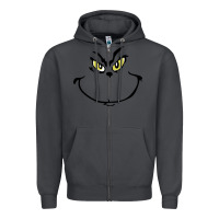 Smoke Grinch Face Zipper Hoodie - artisFamous