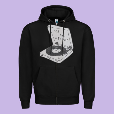 For The Record Zipper Hoodie Designed By Artisfamous