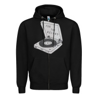 Black for the record Zipper Hoodie - artisFamous