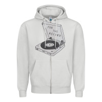 Dove Grey for the record Zipper Hoodie - artisFamous