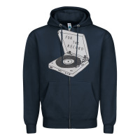 Navy for the record Zipper Hoodie - artisFamous