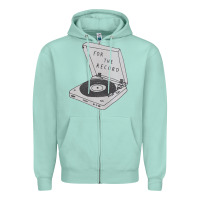 Seafoam for the record Zipper Hoodie - artisFamous