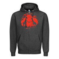 Charcoal Heather giraffe Zipper Hoodie - artisFamous
