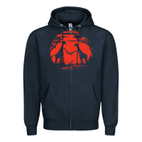 Navy giraffe Zipper Hoodie - artisFamous