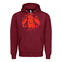 Burgundy giraffe Zipper Hoodie - artisFamous