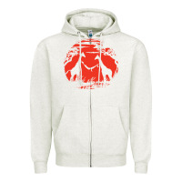 Oatmeal Heather giraffe Zipper Hoodie - artisFamous
