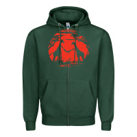 Sports Green giraffe Zipper Hoodie - artisFamous
