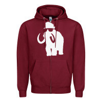 Burgundy mammoth Zipper Hoodie - artisFamous