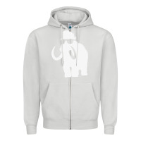Dove Grey mammoth Zipper Hoodie - artisFamous