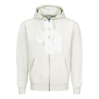Oatmeal Heather mammoth Zipper Hoodie - artisFamous