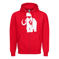 Red mammoth Zipper Hoodie - artisFamous