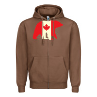 Chestnut Canadian Bear Zipper Hoodie - artisFamous
