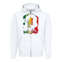 White alpha blondy Zipper Hoodie - artisFamous