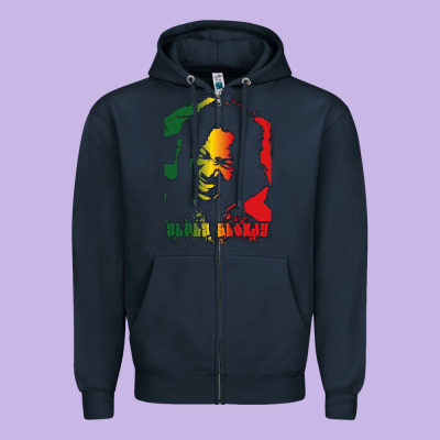 Alpha Blondy Zipper Hoodie Designed By Artisfamous