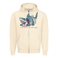 Sandshell Sharkdog Sticker Zipper Hoodie - artisFamous