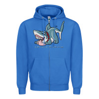 True Royal Sharkdog Sticker Zipper Hoodie - artisFamous