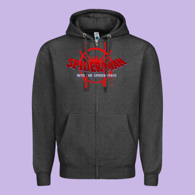 Into The Spider Verse Film Zipper Hoodie Designed By Artisfamous
