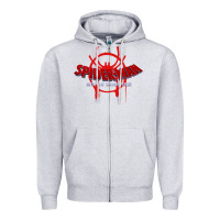 Heather Grey into the spider verse film Zipper Hoodie - artisFamous