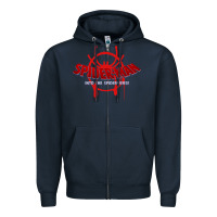 Navy into the spider verse film Zipper Hoodie - artisFamous
