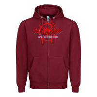 Burgundy into the spider verse film Zipper Hoodie - artisFamous