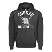 Charcoal Heather blue mountain cougars club Zipper Hoodie - artisFamous