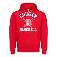 Red blue mountain cougars club Zipper Hoodie - artisFamous