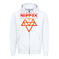 White neffex music Zipper Hoodie - artisFamous