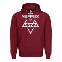 Burgundy neffex music Zipper Hoodie - artisFamous