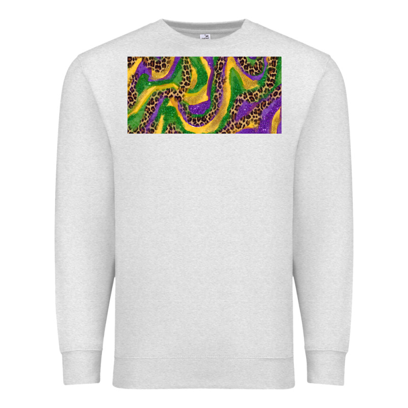 Mardi Gras Colors With Leopard Premium Sweatshirt by RanaPortraitStore | Teevron