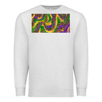 Oatmeal Heather Mardi gras colors with leopard Premium Sweatshirt - RanaPortraitStore