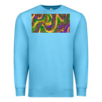 Ocean Blue Mardi gras colors with leopard Premium Sweatshirt - RanaPortraitStore