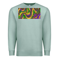 Seafoam Mardi gras colors with leopard Premium Sweatshirt - RanaPortraitStore
